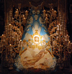 Manto Virgen de los Dolores Paso Azul